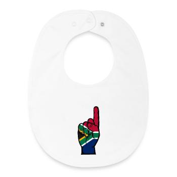 Drapeau numéro 1 de l’Afrique du Sud - Bavoir bébé bio - blanc - Devant