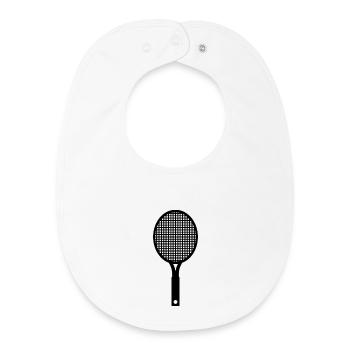 Tennis racket - Baby Organic Bib - white - Front