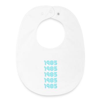 Year of birth 1985 - Baby Organic Bib - white - Front