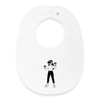 VR Gamer - Baby Organic Lätzchen - Weiß - Vorne
