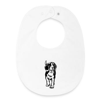 Beagle - Baby Organic Lätzchen - Weiß - Vorne