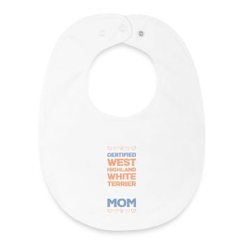 Westie Mom Tee - Bavoir bébé bio - blanc - Devant