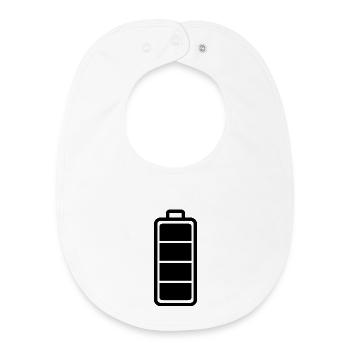 low battery - Baby Organic Bib - white - Front