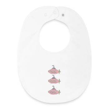 Submarine Triple - Baby Organic Bib - white - Front