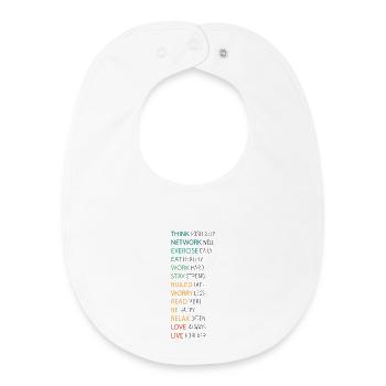 POSITIV DENKEN - Baby Organic Lätzchen - Weiß - Vorne