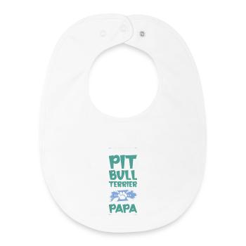 pit dog dad - Baby Organic Bib - white - Front