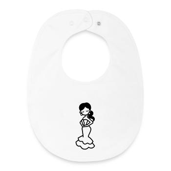flamenco - Bavoir bébé bio - blanc - Devant