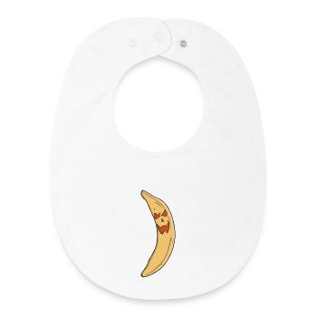 Banana Jack-o-Lantern - Baby Organic Bib - white - Front