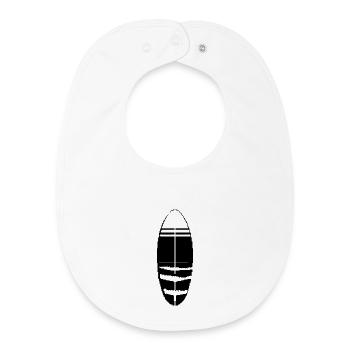 Surfboard Pixel - Baby Organic Bib - white - Front