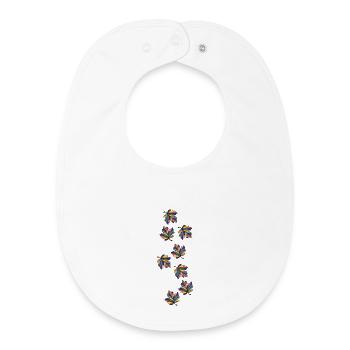 Leaves Autumn Colorful Maple - Baby Organic Bib - white - Front