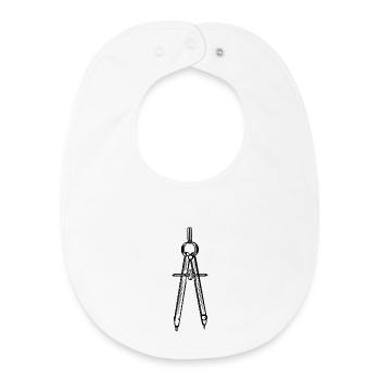 Compasses - Baby Organic Bib - white - Front