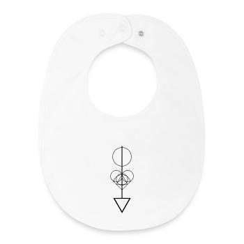 Geometric Arrow - Baby Organic Bib - white - Front