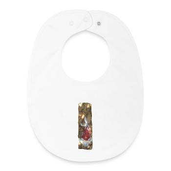 Koi Fish on Rustic Marble - Baby Organic Bib - white - Front