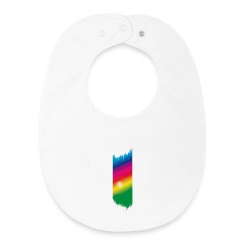 Spectre des couleurs - Arc-en-ciel - Bavoir bébé bio - blanc - Devant