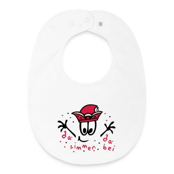 Fasching mit Konfetti, Karneval - Baby Organic Lätzchen - Weiß - Vorne