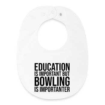 bowling - Bavoir bébé bio - blanc - Devant
