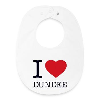 I LOVE DUNDEE - Baby Organic Bib - white - Front