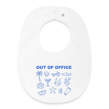 Absent du bureau / Vacances / Retraite - Bavoir bébé bio - blanc - Devant