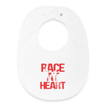 Race at Heart Garage Imprimer - Bavoir bébé bio - blanc - Devant