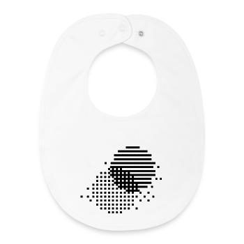 circle lines and dots design - Baby Organic Bib - white - Front