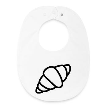 crescent - Baby Organic Bib - white - Front