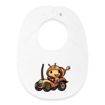 Éleveur de tracteurs à escargots - Bavoir bébé bio - blanc - Devant