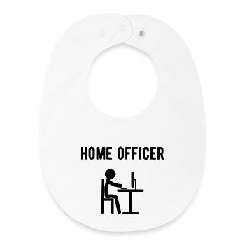Home Officer - Baby Organic Lätzchen - Weiß - Vorne