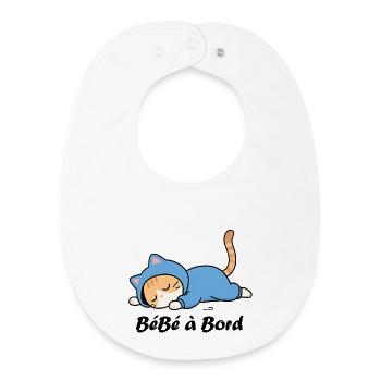 Bébé à bord - Bavoir bébé bio - blanc - Devant