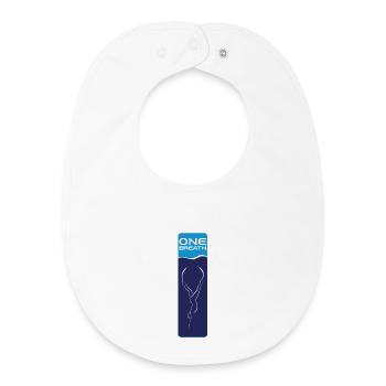 Freediving Emblem ONE Breath - Baby Organic Bib - white - Front