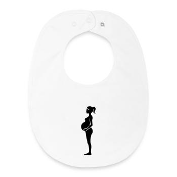 Zwangere vrouw - Baby Bio slabbetje - wit - Voor