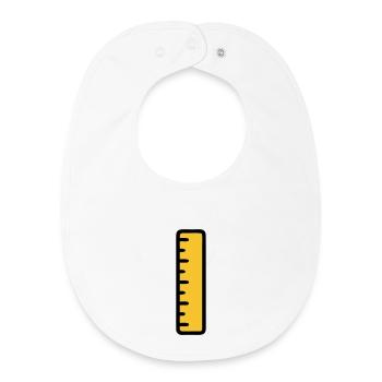 Lineal Mathe Geometrie Schule - Baby Organic Lätzchen - Weiß - Vorne