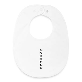 Sunday - black - Baby Organic Bib - white - Front