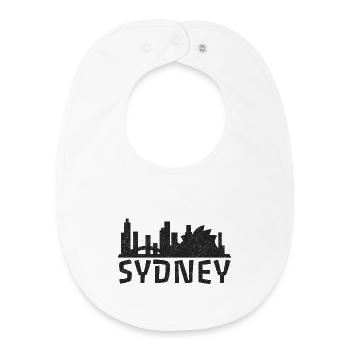 Sydney Skyline - Australie - Bavoir bébé bio - blanc - Devant