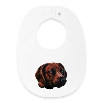 Portrait de chien de soudage - Bavoir bébé bio - blanc - Devant