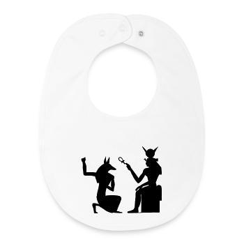 Pyramid Egyptian hieroglyphics pharaoh - Baby Organic Bib - white - Front