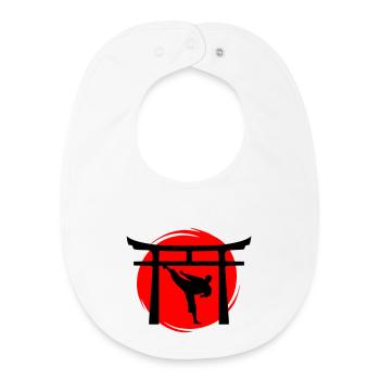 Yokogeri Torii - Baby Organic Bib - white - Front