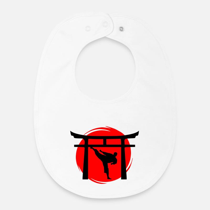 Yokogeri Torii - Bavoir bébé bio - blanc