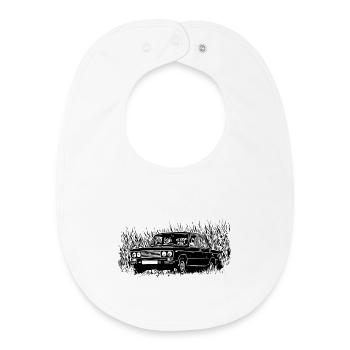 WAS 2106 Lada 1600 - Bavoir bébé bio - blanc - Devant
