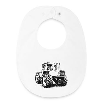 MB trac 1600 turbo | Tractor - Baby Organic Bib - white - Front
