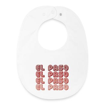El Paso Block Letters Grid - Baby Organic Bib - white - Front