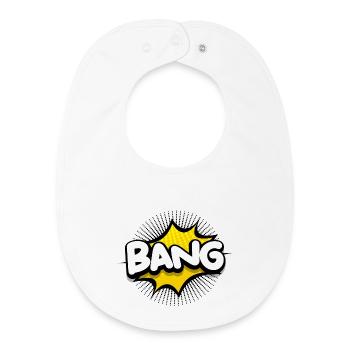 explosion, bang, boom - Bavoir bébé bio - blanc - Devant