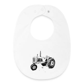 Oliver 88 Tractor - Baby Organic Bib - white - Front