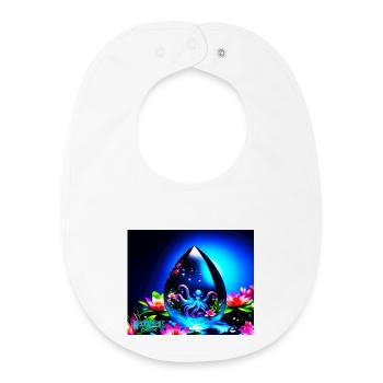 water drops - Baby Organic Bib - white - Front