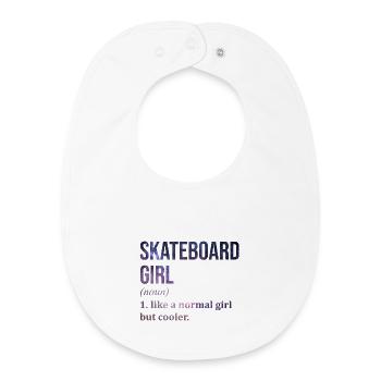 Skateboard - Baby Organic Bib - white - Front