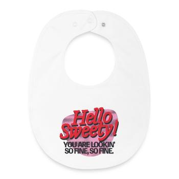 Bonjour ma chérie ! – Vibrations rétro séduisantes - Bavoir bébé bio - blanc - Devant