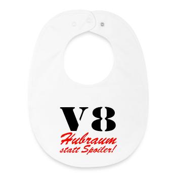 V8 Hubraum statt Spoiler ......................... - Baby Organic Lätzchen - Weiß - Vorne