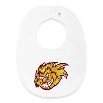 Fireball - Baby Organic Bib - white - Front