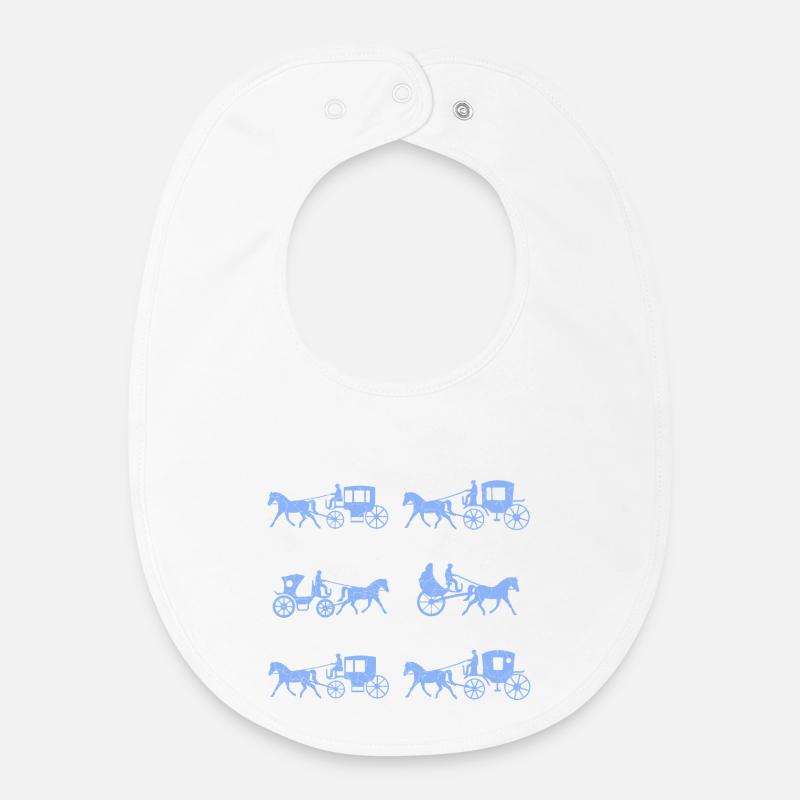 Cocher de calèche - Bavoir bébé bio - blanc
