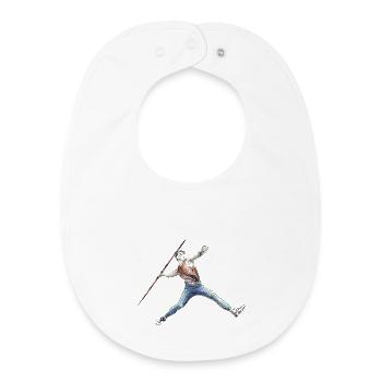 Javelin throw - Baby Organic Bib - white - Front