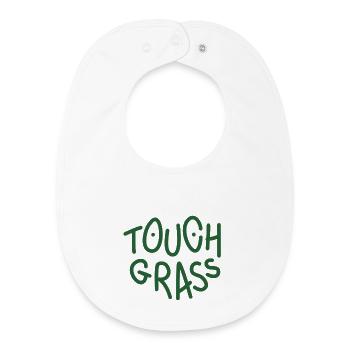 Touchez l’herbe - Bavoir bébé bio - blanc - Devant